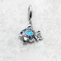 Blue Maritime Fish Charm