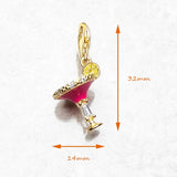 빨간 칵테일 유리 Charm