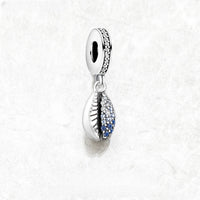 Blue Stone Shell Charm
