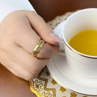 Couples’ Angular Gold Ring