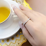 흰색 Pave Boho Eternity 반지