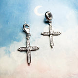 흰 지르콘 크로스 Charm