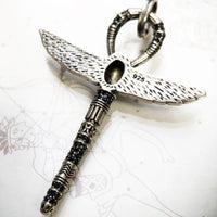 큰 Scarab Ankh 십자가 펜던트