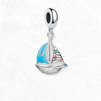 Encanto de bote de vela azul