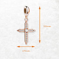 로즈 골드 크로스 Charm