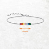 Pulsera de piedras coloridas