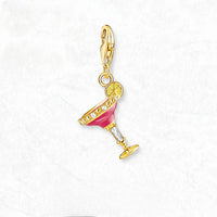 빨간 칵테일 유리 Charm