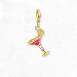 빨간 칵테일 유리 Charm