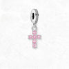 ピンクの石の十字架 Charm