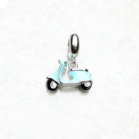 Blue Motor Scooter Charm