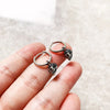 Pave Skull Hoopイヤリング