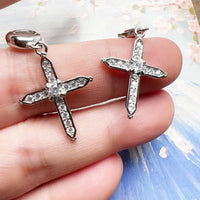 흰 지르콘 크로스 Charm