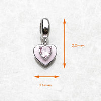 לב אבן ורוד Charm
