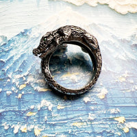 Crocodile Blackened Ring