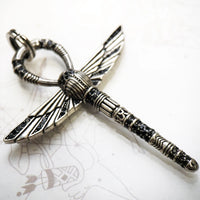 큰 Scarab Ankh 십자가 펜던트
