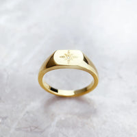Signet Ring Vintage Star