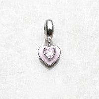 לב אבן ורוד Charm