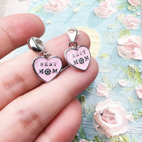 האמא הכי טובה של לב ורוד Charm