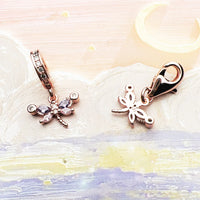 로즈 골드 잠자리 Charm
