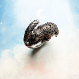 Crocodile Blackened Ring