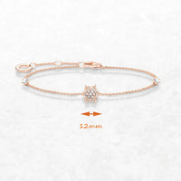 Pulsera de oro rosa de copos de nieve