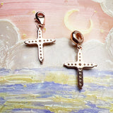 로즈 골드 크로스 Charm