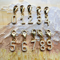 מספר מצופה זהב Charm