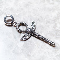 Ankh with Scarab Charm