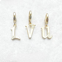 빈티지 알파벳 문자 Charm