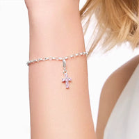 핑크 스톤 크로스 Charm